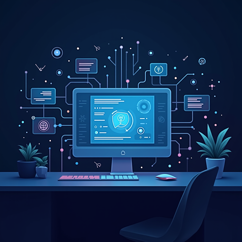 AI-generated G-rated illustration for Meta's plan to collect detailed records of U.S. employees' computer usage for training its AI models may violate EU privacy rules. ([investing.com](https://www.investing.com/news/stock-market-news/exclusivemeta-tool-to-track-employee-mouse-clicks-on-collision-course-with-eu-privacy-rules-4717071?utm_source=openai))