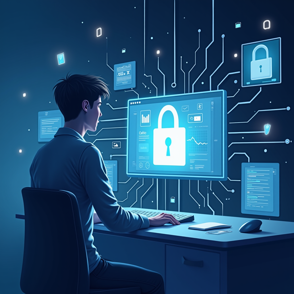 AI-generated G-rated illustration for A practical guide to email scam awareness for families and small businesses