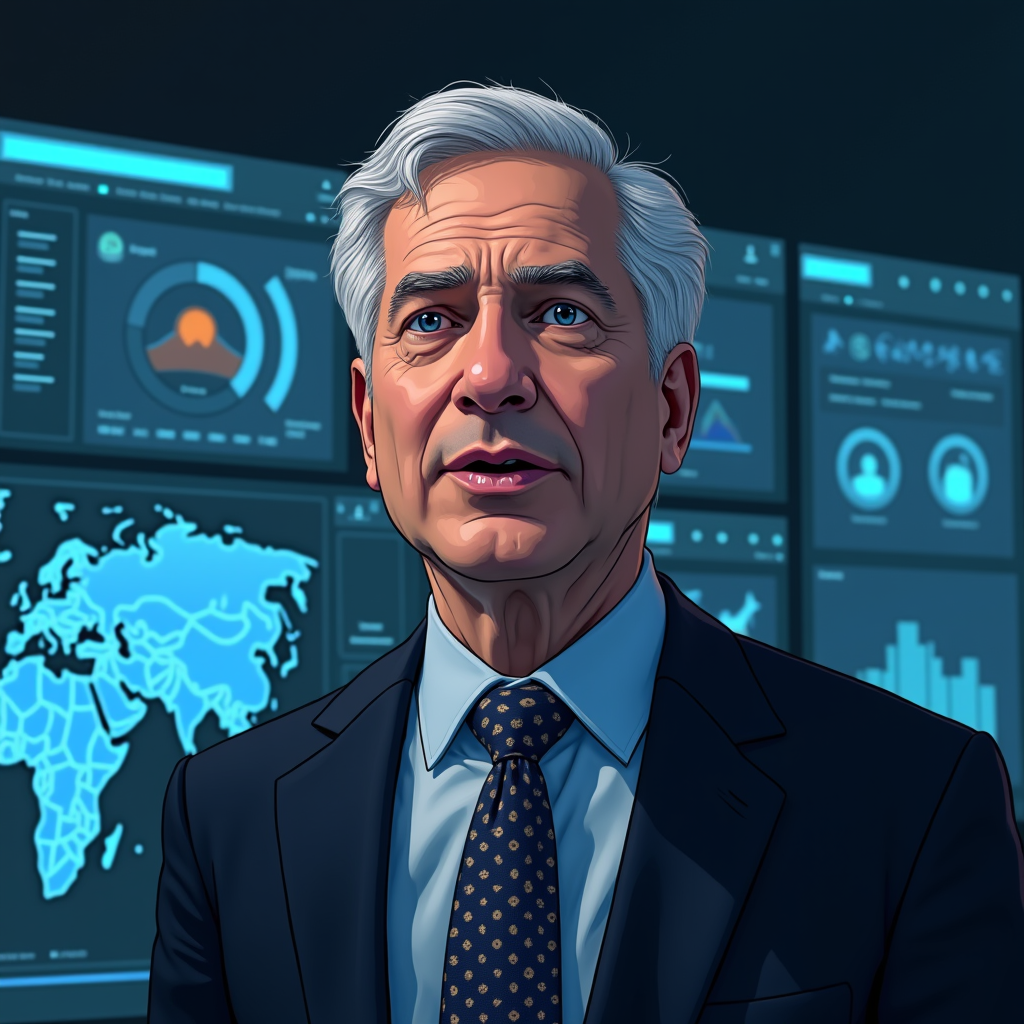 AI-generated G-rated illustration for JPMorgan CEO Jamie Dimon raises concerns over Anthropic's Mythos AI model
