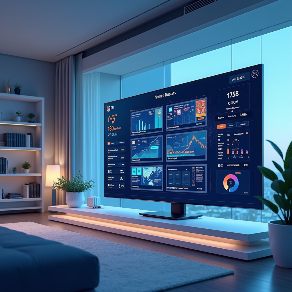 AI-generated G-rated illustration for Samsung Family Hub 2025 Update Enhances Smart Home Integration and Security