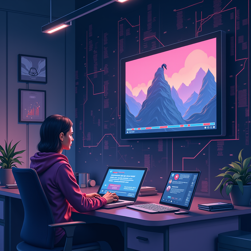 AI-generated G-rated illustration for YouTube Premium to Include Peacock Premium at No Extra Charge Starting Early 2027