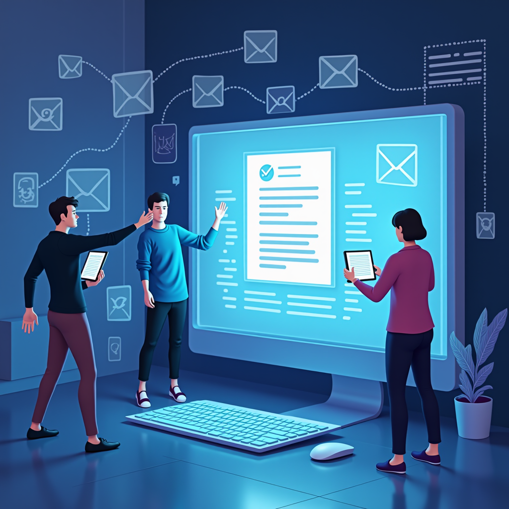 AI-generated G-rated illustration for A practical guide to email scam awareness for families and small businesses