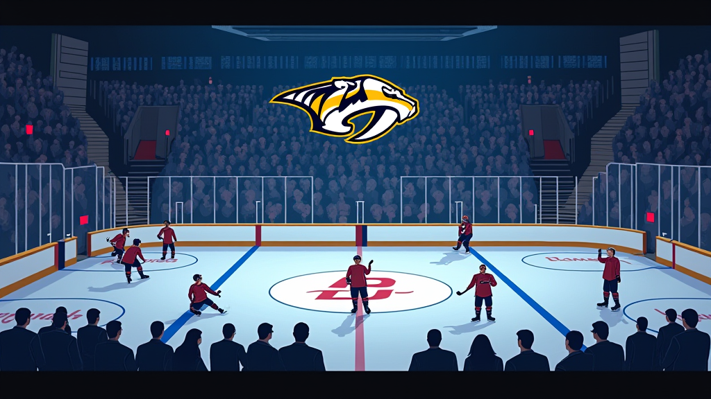 AI-generated G-rated illustration for Nashville Predators Launch Streaming Service with ViewLift and Broadcast Partnership with Scripps Sports