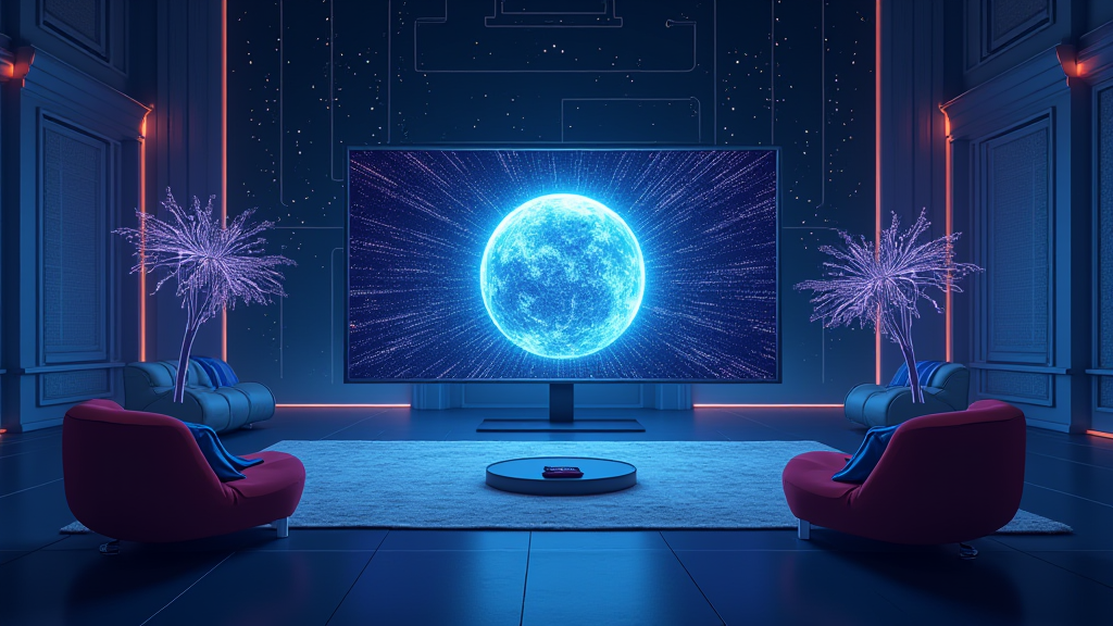AI-generated G-rated illustration for Roku's Launch of Fairground AI Creator TV: A 24/7 Channel for AI-Generated Content