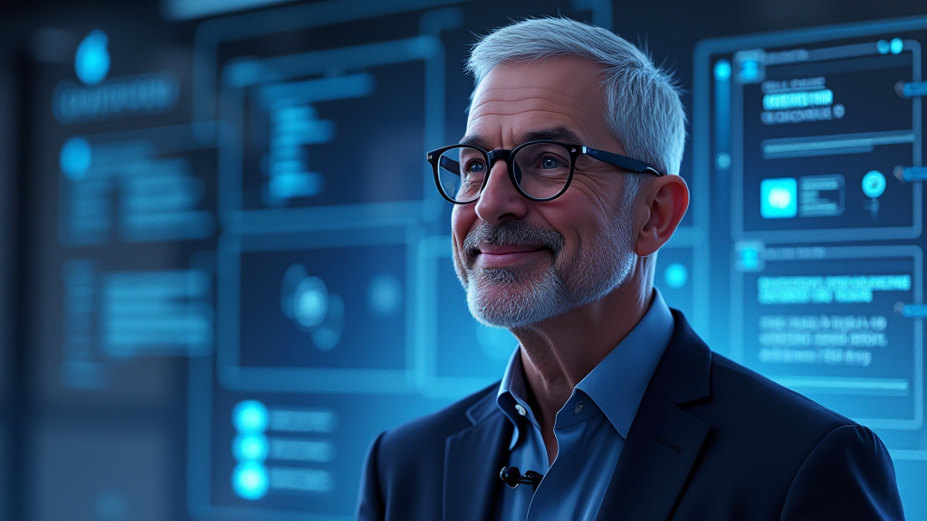 AI-generated G-rated illustration for Apple CEO Tim Cook steps down, John Ternus becomes new CEO