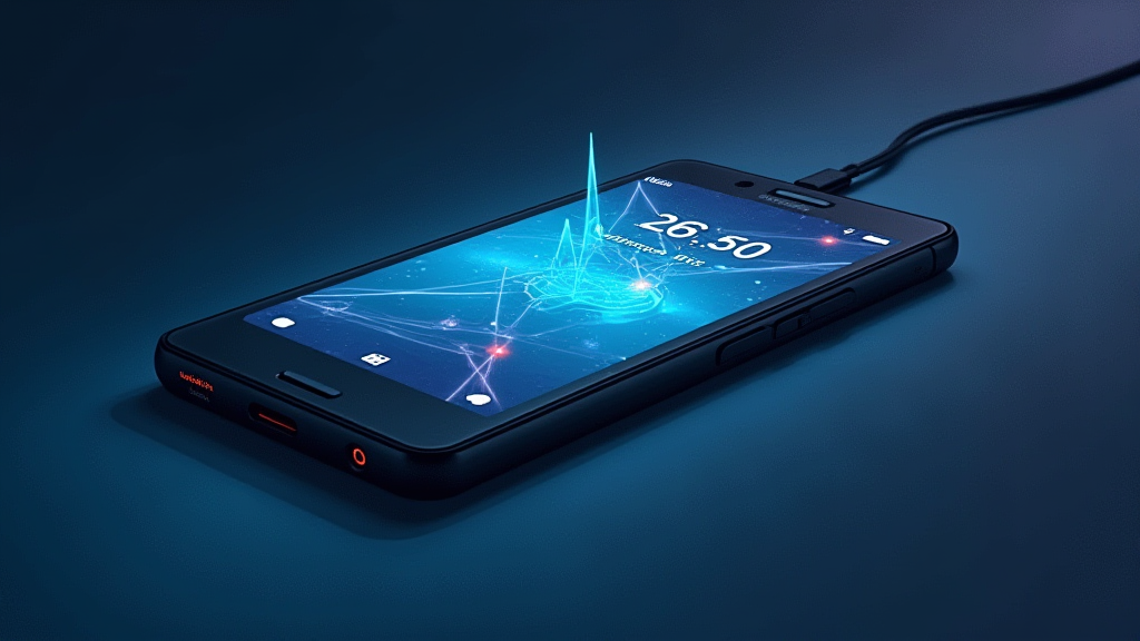 AI-generated G-rated illustration for Nokia 300 Charge: Feature Phone with Built-in Power Bank and High-Power LED Flashlight